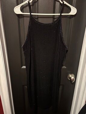 wild fable Black Sparkle Mini Slip Dress